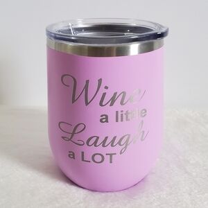 Polar Camel Purple Lilac Stainless Steel Wine Tumbler With Lid 12 Oz